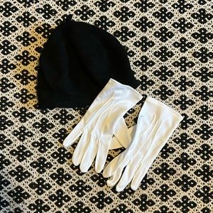 Costume hat and gloves Adult one size